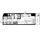 [六本木一丁目駅]マンスリー4D：家具なし、1K、22平米(6階)間取図